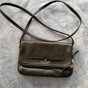 Kate Spade Black Leather Crossbody Bag